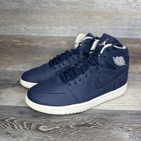 Nike Other - Nike Air Jordan 1 High Nouveau Navy Snakeskin 819176-407 2016 Shoes Size 7.5